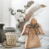 Holzengel Figur 15 cm aus Mangoholz - Weihnachtsdeko zum Produktbild-Vorschau 2