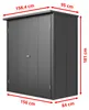 GFP Primeyard Armadio da esterno in metallo 156x84x181 cm Anteprima dell’immagine prodotto 10