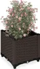 Relaxdays Pflanzkübel, Rattan-Optik, HBT: 38x40x40 cm, Produktbild-Vorschau 1