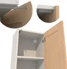 Push-to-Open Türdämpfer, Weiß, mit Gummispitze, 5 Stück Produktbild-Vorschau 3