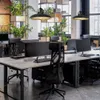 An office environment with desks, computers, and plants. Produktbild-Vorschau