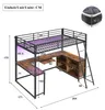 Gaming-Hochbett 120 x 200 cm mit dreiseitigem Schreibtisch, Produktbild-Vorschau 2