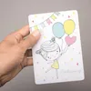 10 Einladungskarten Mädchen mit Luftballons mit GLITZER Produktbild-Vorschau 2