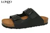 Longo Longo G Herren Hausschuhe Pantolette 2 Riemer schwarz Produktbild-Vorschau 5