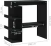 vidaXL Stolik barowy z półką czarny 100x50x101,5 cm Podgląd zdjęcia produktu 7