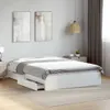 Cadre de lit avec tiroirs sans matelas blanc 140x190 cm Voir les images du produit 3