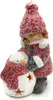 Winterkind Mädchen mit LED Schneemann 16cm Dekofigur Produktbild-Vorschau 2