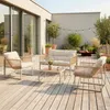 Loungeset 'Karg' 4-tlg. mit Couchtisch Gartenbank und 2 Produktbild-Vorschau 1