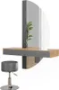 A modern vanity table with a mirror and a stool, presented against a white background. Anteprima dell’immagine prodotto