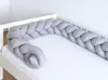 400 cm GRAU Geflochtenes Kissen Zierkissen Dekokissen Bettschlange Bettumrandung Zugluftstopper Produktbild-Vorschau