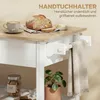Carrello da cucina HOMCOM a 3 ripiani con ampio piano di Anteprima dell’immagine prodotto 6