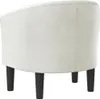 vidaXL Sillón de club, color blanco, tapizado en cuero Vista previa de la imagen del producto 4