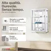K-Möbel Vetrina sospesa in bianco (80x60x25 cm) con 2 Anteprima dell’immagine prodotto 2