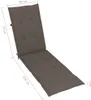 vidaXL Cuscino per sedia a sdraio Taupe (75+105)x50x4 cm Anteprima dell’immagine prodotto 17