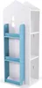 A white and blue rotating bookshelf for children. Náhled obrázku produktu