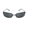 Schmale Sonnenbrille Rechteckig Herren Damen Rahmenlose Produktbild-Vorschau 2