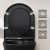 HOROW Mattschwarz Hänge WC Wand Toiletten mit Produktbild-Vorschau 8