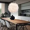 Hängeleuchte, Federn, weiß, D 35 cm Produktbild-Vorschau 12