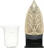 A steam iron and a measuring cup are shown against a white background. Produktbild-Vorschau