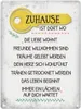 Zuhause ist dort Metallschild mit Schlüssel Motiv Familie Produktbild-Vorschau 1