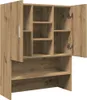 A product image of a wooden cabinet with multiple shelves and two doors. Náhled obrázku produktu