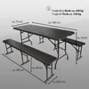 Bierzeltgarnitur 180x75 cm klappbar graue Holzoptik Produktbild-Vorschau 4