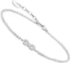 A silver bracelet with clear stones and an infinity symbol. Anteprima dell’immagine prodotto