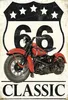 vianmo Holzschild 30x20 cm Motorrad classic 66 5 Sterne Produktbild-Vorschau 1