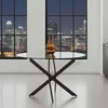 4-Fuß-Esstisch mit Ø110 cm Glasplatte Produktbild-Vorschau 4