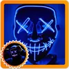 LED Grusel Maske Halloween Leuchtmaske Purge Style für Produktbild-Vorschau 5