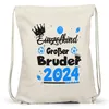 Einzelkind Wird Großer Bruder 2024 Turnbeutel Gymsack Produktbild-Vorschau 3