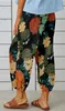 ASKSA Damen 7/8 Drucken Lange Hose Leinenhose Sommerhose Produktbild-Vorschau 3