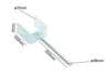 A metal U-shaped post support with a threaded rod attached, shown on a white background with dimensions indicated by text and lines. Anteprima dell’immagine prodotto