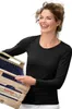 Langärmeliges Baumwoll-T-Shirt für Damen, 95% Baumwolle, 5% Produktbild-Vorschau 1