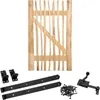 Classic Staketenzaun-Tor Set (schwarz) aus Edelkastanie, Produktbild-Vorschau 1