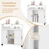 EUGAD Badezimmerschrank auf Rollen, aus MDF, 70x71,5x20 cm, Produktbild-Vorschau 5