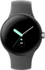 Google Pixel Watch 4G Polished Silver Sportarmband Charcoal Produktbild-Vorschau 1