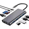 USB C Hub Verteiler 11 in 1 HDMI 4K VGA LAN 100M USB 3.0 SD Produktbild-Vorschau 3