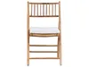 BELIANI Balkonset Hellbraun Bambusholz Tisch Rund 57 cm mit Produktbild-Vorschau 5