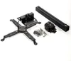 A black projector mount kit is laid out on a white background. Voir les images du produit