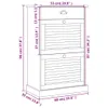 Scarpiera VIGO 60x35x96 cm in legno di pino massello Anteprima dell’immagine prodotto 7