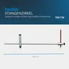 hedue® Stangenzirkel 100 cm – Profi-Zirkel aus eloxiertem Produktbild-Vorschau 2