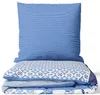 Renforce Bettwäsche Set 3tlg 200x200 cm und 80x80 cm Blau Produktbild-Vorschau 1