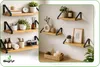 Półki ścienne loft 3 szt wiszące dąb czarny metal do salonu Podgląd zdjęcia produktu 4