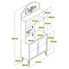 Skye Decor, Lyon 80 - Atlas, Walnut, Kaffeebarschrank, Produktbild-Vorschau 5