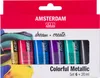 ROYAL TALENS Acrylfarbe AMSTERDAM Bunte Metallics 6 x 20 ml Produktbild-Vorschau 2