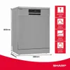 SHARP QW-NA25GF44BS-DE Freistehender Geschirrspüler mit Produktbild-Vorschau 3