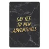 MuchoWow® Mauspad Mousepad Zitate - Abenteuer - Gold - Produktbild-Vorschau 1