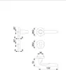 Technical drawing with dimensions of door handles and related hardware. Anteprima dell’immagine prodotto