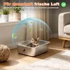 Theo&Cleo Edelstahl Katzenklo Katzentoilette offen leicht Produktbild-Vorschau 3